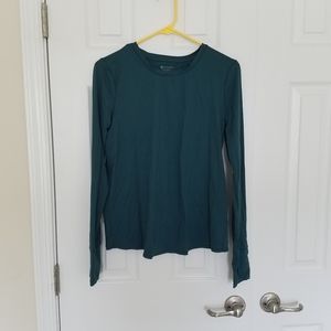 Green athleta running top